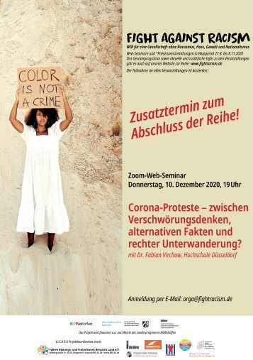 Zusatztermin: Corona-Proteste – zwischen Verschwörungsdenken, alternativen Fakten und rechter Unterwanderung?