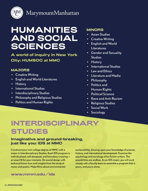 MMC Humanities and Social Sciences 2021