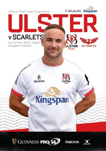 Ulster Rugby Match Day Programme - v Scarlets