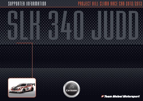 supporter information project hill climb race car 2012/2013 - SLK340