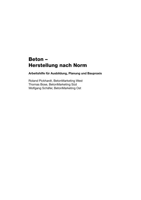 Beton – Herstellung nach Norm - Betonshop