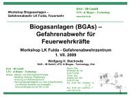 Biogasanlagen (BGAs) – Gefahrenabwehr für ... - IB GmbH