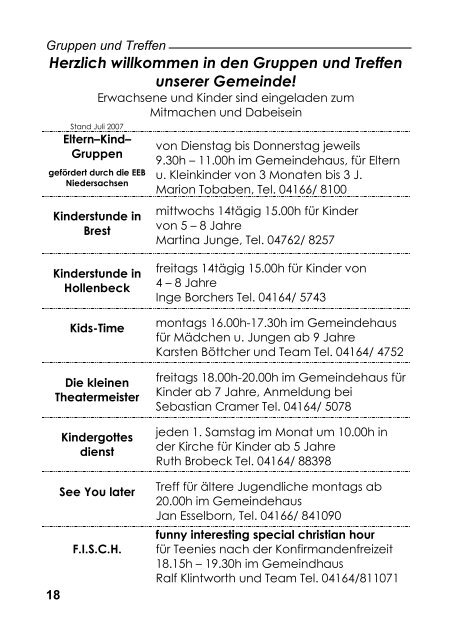 Gemeindebrief September - Oktober 2007 - Kirchengemeinde ...