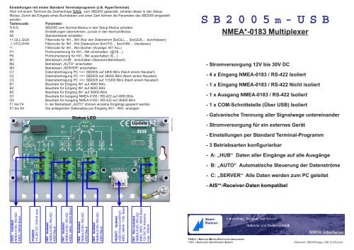 SB2005 m -USB NMEA - Sievers Elektronik