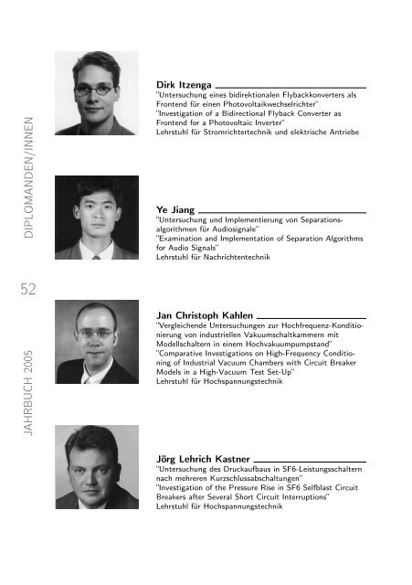 absolventenjahrbuch 2005 - Tag der Elektrotechnik und ...