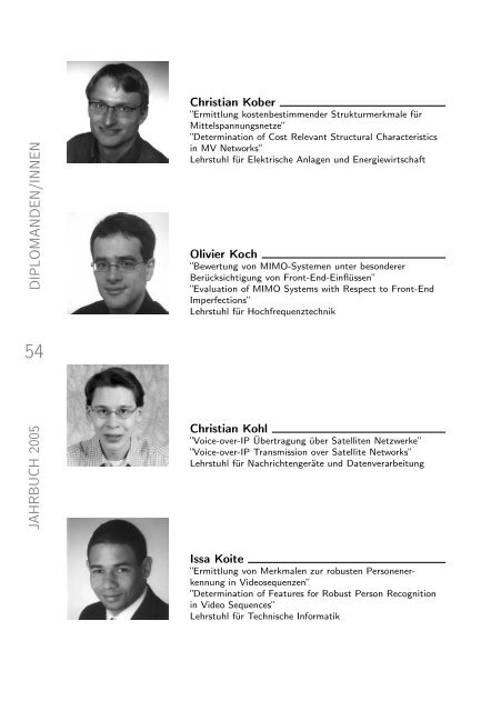 absolventenjahrbuch 2005 - Tag der Elektrotechnik und ...