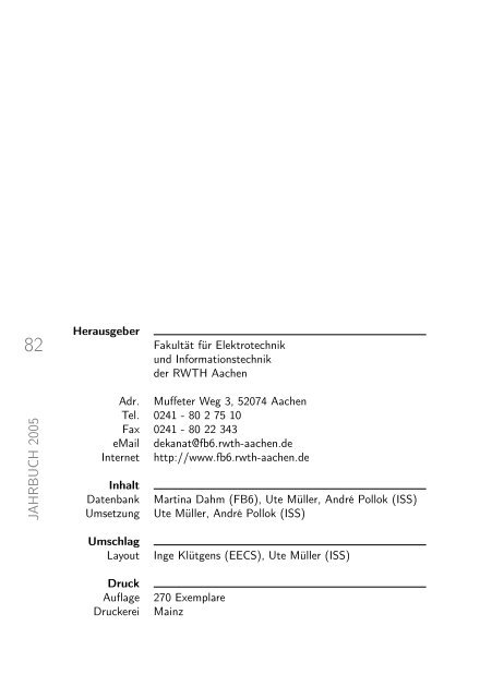 absolventenjahrbuch 2005 - Tag der Elektrotechnik und ...