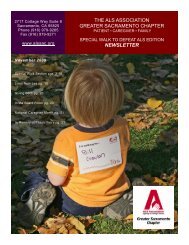 November newsletter with walk - Sacramento - ALS Association