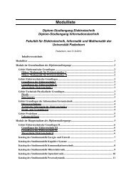 Modulliste - Institut für Elektrotechnik und Informationstechnik ...