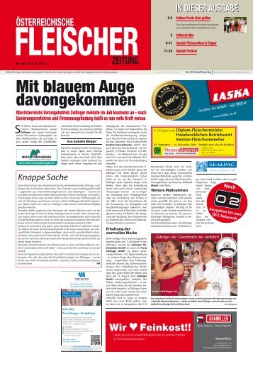 Ihr Draht zur „ÖFZ“: 01/54 664 - Fleischerzeitung