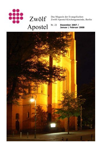 Zwölf Apostel - Evangelische Zwölf-Apostel-Kirchengemeinde, Berlin