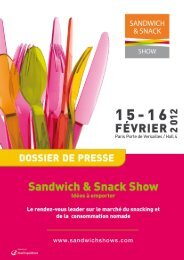 4 Le marché du sandwich et la restauration rapide ... - Salon Parizza