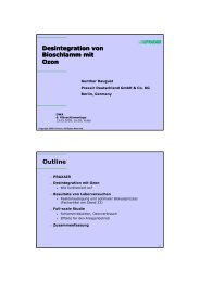 Desintegration von Bioschlamm mit Ozon - Klaerschlammtage - DWA