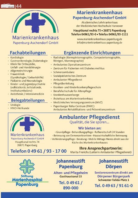 Termine und Informationen - Papenburg aktuell