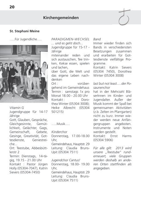Jahresprogramm 2013 - Jugendserver Niedersachsen