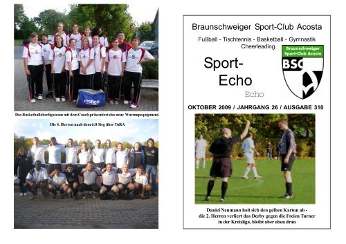 Sport - Echo Nr. 310 Oktober 2009 - BSC-Echo.de