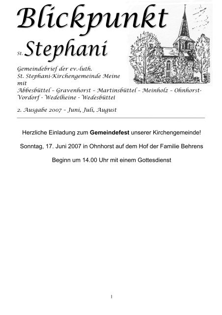 Juni - St. Stephani-Kirchengemeinde Meine