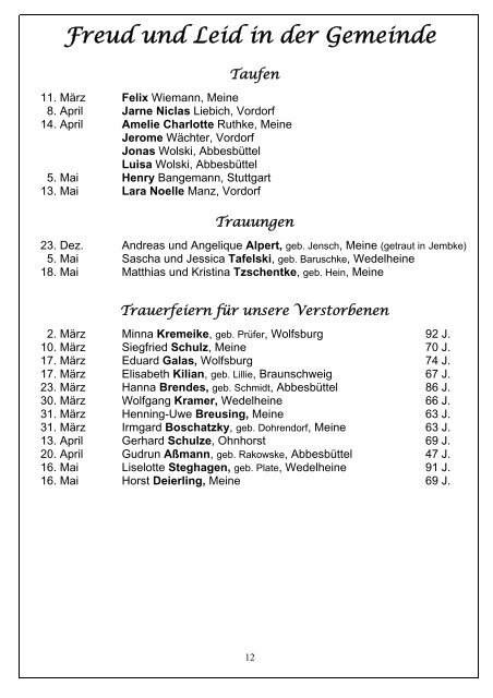 Juni - St. Stephani-Kirchengemeinde Meine