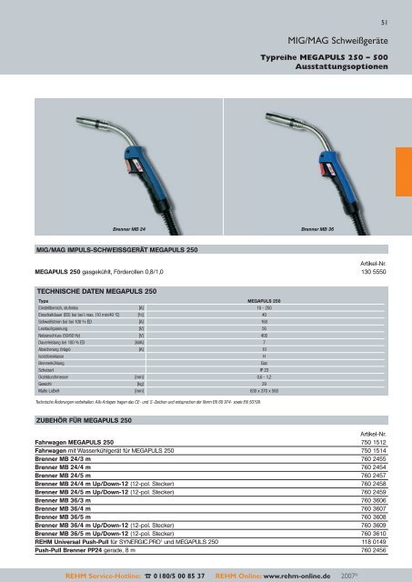 SCHWEISSGERÄTE 2007/2008 - Rehm