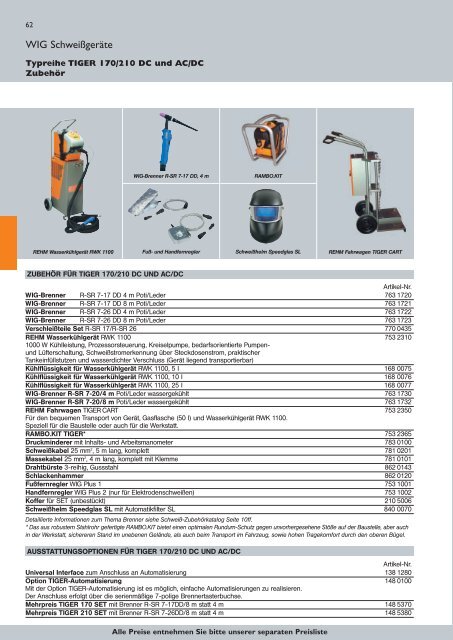 SCHWEISSGERÄTE 2007/2008 - Rehm
