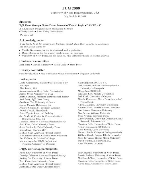 The Communications of the TEX Users Group Volume 30 ... - TUG