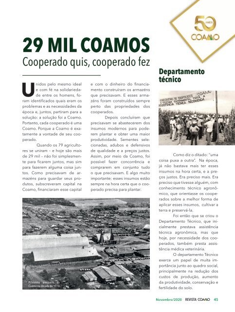 Revista Coamo Edição de Novembro de 2020