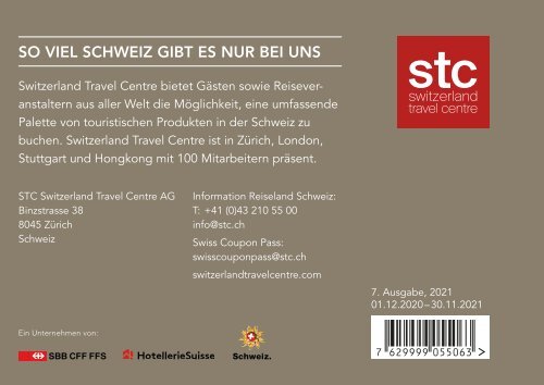 STC Swiss Coupon Pass 2021 DE