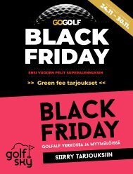 GoGolfin ja Golf Skyn Black Friday tarjoukset 2020