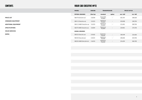 price list my'12 - Volvo