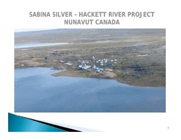 Hackett River Silver-Zinc Project - Nunavut Mining Symposium