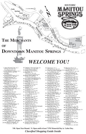 Downtown map (pdf) - City of Manitou Springs