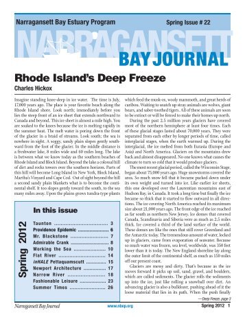 BAYJOURNAL - Narragansett Bay Estuary Program