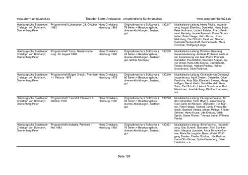 Einen Katalog unseres Programmhefte - Angebotes können Sie sich