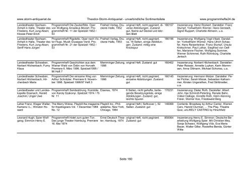 Einen Katalog unseres Programmhefte - Angebotes können Sie sich