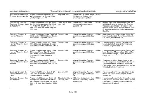 Einen Katalog unseres Programmhefte - Angebotes können Sie sich