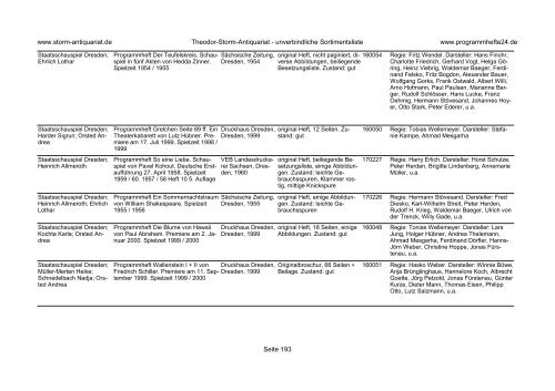 Einen Katalog unseres Programmhefte - Angebotes können Sie sich