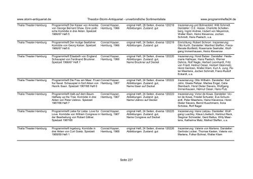 Einen Katalog unseres Programmhefte - Angebotes können Sie sich