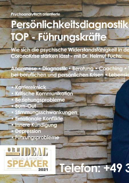 Gunter Harms DER FRISCHECOACH im Orhideal IMAGE Magazin Dezember 2020