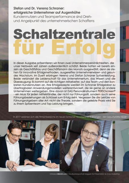 Silvia Schneider VITALITY COLLEGE im Orhideal IMAGE Magazin Januar 2021