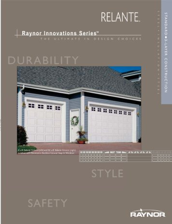 Download Relante Brochure PDF file - Raynor Garage Doors
