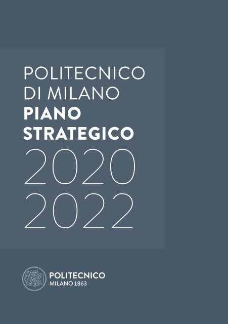 Politecnico di Milano - Piano Strategico 2020-2022