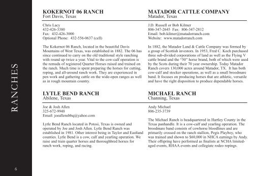 RHS Catalog - Western Heritage Classic Ranch Horse Sale