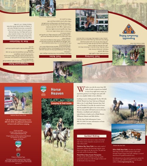 Horse Heaven Horse Heaven Oregon State Parks