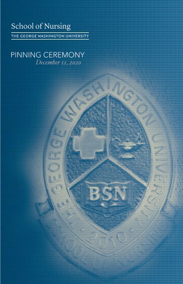GW Nursing Fall 2020 Pinning Ceremony Program