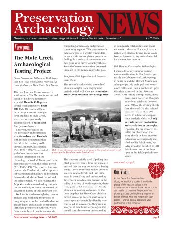 NEWS - The Center for Desert Archaeology - Southwest...