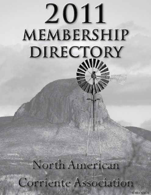 NACA 2011 Membership Directory combined with Rules and