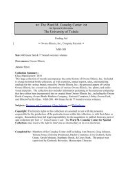 Owens-Illinois, Inc., Company Records, MSS-200 - The University of ...