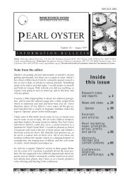 SPC Pearl Oyster Information Bulletin #10 - Secretariat of the Pacific ...