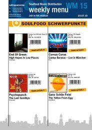 Tourdaten - Soulfood