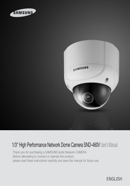 SND-460V User Manual - Samsung CCTV